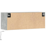 TV Wall Cabinet with LED Lights Concrete Grey 100x31x35 cm 852365