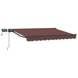Manual Awning Frame with LEDs Brown and Anthracite 3 x 2.5 m 3420806