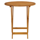 Bistro Set Beige Solid acacia wood, Polypropylene Medium Foldable 3281855