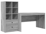 Desk with Drawer 2 pcs Grey Sonoma 3337374