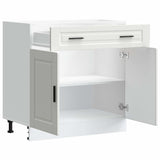Kitchen Base Cabinet Porto White Engineered Wood 853977