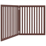 Dog Gate Foldable 2 Panels Brown 160 cm Poplar Wood 352266