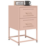 ZNTS Bedside Cabinet Pink 36x39x60.5 cm Steel 846460