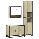 3 Piece Bathroom Furniture Set Sonoma Oak Engineered Wood 3301101