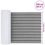 Boat Mat Striped Light Grey with Black 240 x 60 x 0.5 cm EVA 42008467