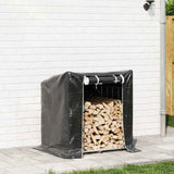 Firewood Rack with Rain Cover 100.5x80.5x110.5 cm Galvanised Steel 4104938