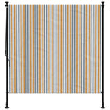 Outdoor Roller Blind Yellow and White 150x270 cm Fabric&Steel 368774
