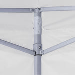 Professional Folding Party Tent with 4 Sidewalls 3x3 m Steel White 48861