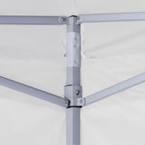 Professional Folding Party Tent with 4 Sidewalls 3x3 m Steel White 48861