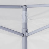 Professional Folding Party Tent with 4 Sidewalls 3x3 m Steel White 48861