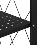 Storage Shelf on Wheels Black 71x34x88 cm Steel 4012385