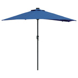 Garden Parasol 294 x 150 x 223 cm Polyester and Steel Azurblau 42003266
