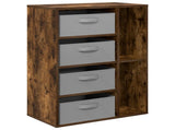 Sideboard with Drawer Smoked Oak 60 x 33.5 x 84 cm 8000472