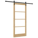 Sliding Door ORKDAL Natural and Black 93 x 211 cm 3331869