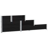 3-Tier Raised Bed Black 120x80 cm Solid Wood Pine 4010314