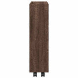 Narrow Storage Trolley 3 Tier Brown Oak Engineered Wood 855247