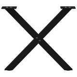 Coffee Table Legs X-Shaped 2 pcs Black 60x cm Steel 4012900