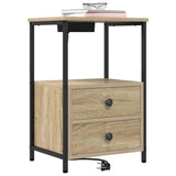 Bedside Cabinet with Drawer 2 pcs Sonoma Oak 40 x 31 x 60 cm 859443