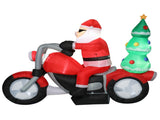 6ft 18W 7 LED Lights Santa Claus Rides Motorcycle Garden Santa Claus Decoration 93985101
