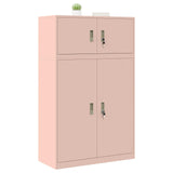 Storage Cabinet 2 pcs Pink 90 x 40 x 145 cm Steel Lockable 3438646
