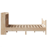 ZNTS Bed Frame without Mattress 120x200 cm Solid Wood Pine 3323380