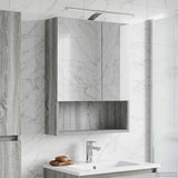 Bathroom Mirror Cabinet with Door Grey Sonoma 50 x 14.5 x 70 cm 889212
