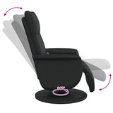 Massage Recliner Chair Black 71 x 90 x 105 cm Faux Leather 42018597