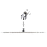 Rain Shower Head 2 pcs Stainless Steel 50 cm 275938