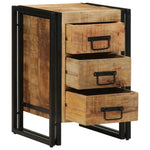 ZNTS Bedside Cabinet 40x35x50 cm Solid Rough Wood Mango 4102730