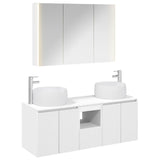 Bathroom Cabinet Set 4 pcs White Engineered Wood 3406543