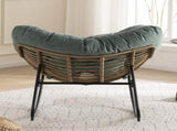 Oversize Rocking Chair Egg-Shaped Wicker Rattan Patio Lounge with Thick Cushion, Perfect for W5807P528179