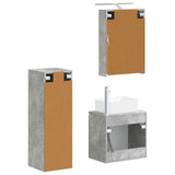 Bathroom Furniture Set 4 pcs Concrete Grey 3407434