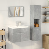 3 Piece Bathroom Furniture Set Concrete Grey Engineered Wood 3324868