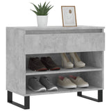 Shoe Cabinet Concrete Grey 70x36x60 cm Engineered Wood 831448