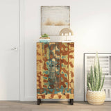 Highboard with Drawer 60x33x100 cm Solid Wood Reclaimed&Iron 352935