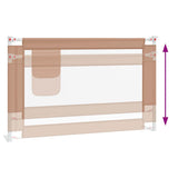 10218 Toddler Safety Bed Rail Taupe 120x25 cm Fabric