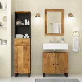 3 Piece Bathroom Furniture Set Solid Wood Mango 3200640