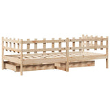 Daybed with Drawers without Mattress 90x200 cm Solid Wood 3302134