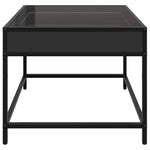 ZNTS Coffee Table with Infinity LED Black 50x50x41 cm 847677