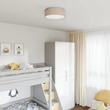 Ceiling Lamp with Spotlights Taupe 38 x 38 x 13.5 cm Fabric 42001217