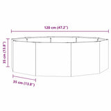 Planter Olive Green 120 x 120 x 35 cm Steel 883727