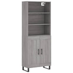 Highboard Grey Sonoma 69.5x34x180 cm Engineered Wood 3189987