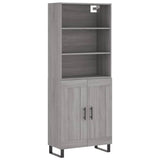 Highboard Grey Sonoma 69.5x34x180 cm Engineered Wood 3189987