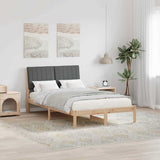 Bed Frame with Headboard Brown 120 x 190 cm Solid Pine Wood 878905
