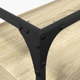 TV Cabinet with Glass Top Sonoma Oak 98x35x51 cm Engineered Wood 846065