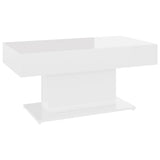 ZNTS Coffee Table High Gloss White 96x50x45 cm Engineered Wood 806837
