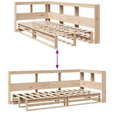 Bookcase Bed without Mattress 90x200cm Solid Wood Pine 3324508