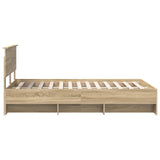 Bed Frame Sonoma Oak 120 x 200 cm Engineered Wood 3408874