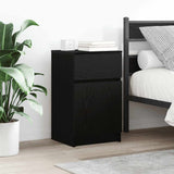 Bedside Cabinets 2 pcs Black 39x35x65 cm Engineered Wood 861322