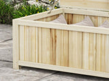 172 Litre Outdoor Storage Box, Wooden terrace Box Garden Storage Container, Natural T3398P555138